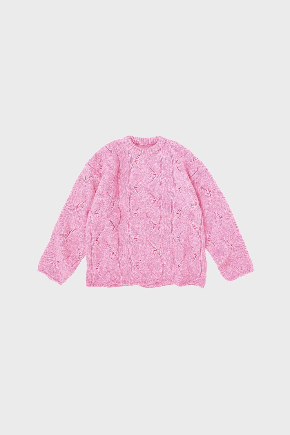 22FW WAVE POINT LONG KNIT - PINK